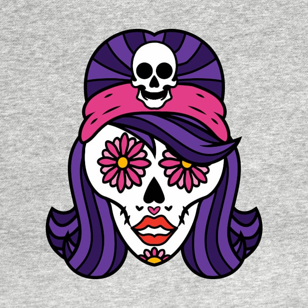 Sugar Skull Girl Dia De Los Muertos Art by RJCatch